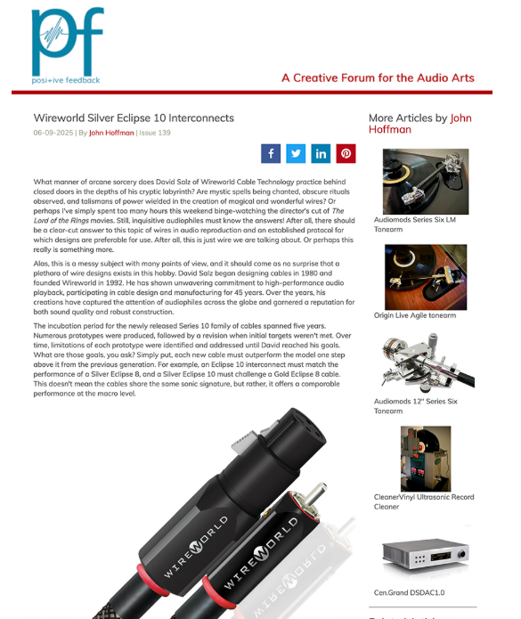 Wireworld Silver Eclipse 10 Review